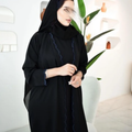 عباية قماش كريب + طرحة