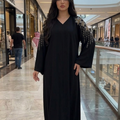 عباية كريب شك على الكمام + طرحة